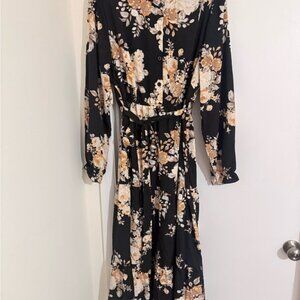 Floral Long Sleeve Maxi Dress